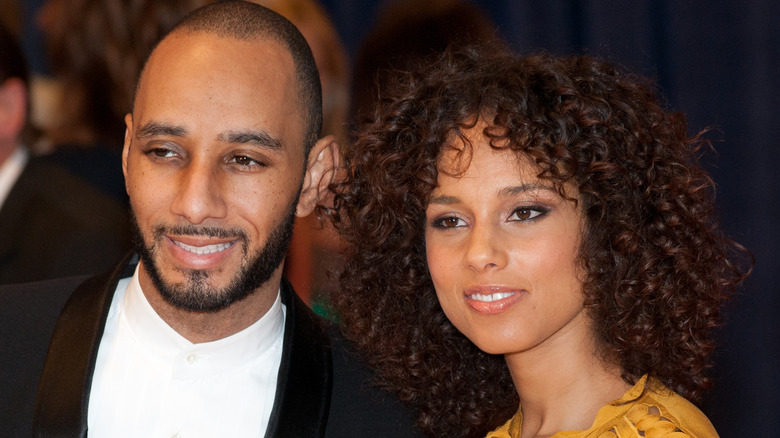 Swizz Beatz and Alicia Keys smiling