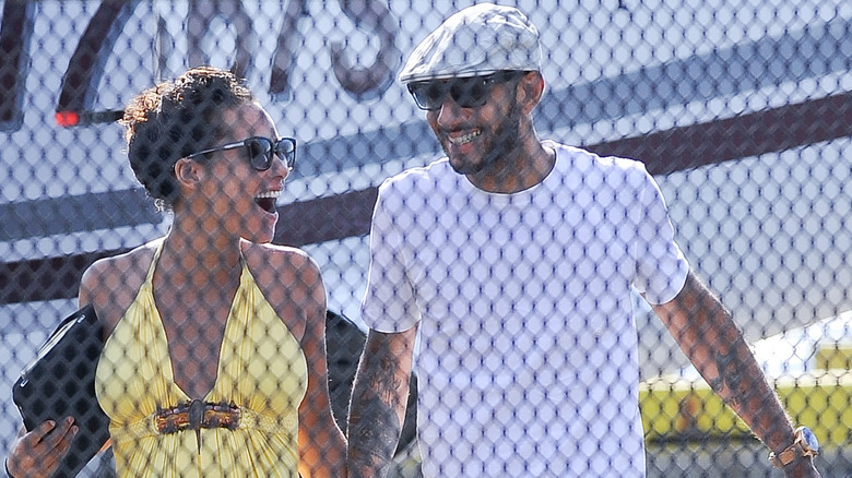 Alicia Keys and Swizz Beatz smiling