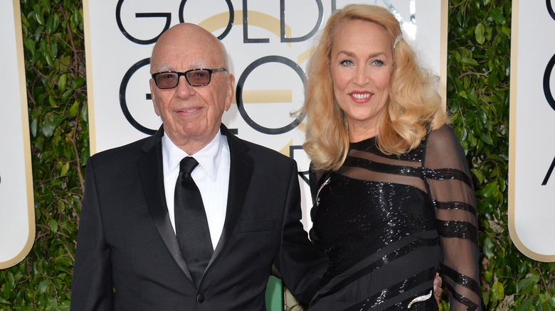 Rupert Murdoch and Jerry Hall