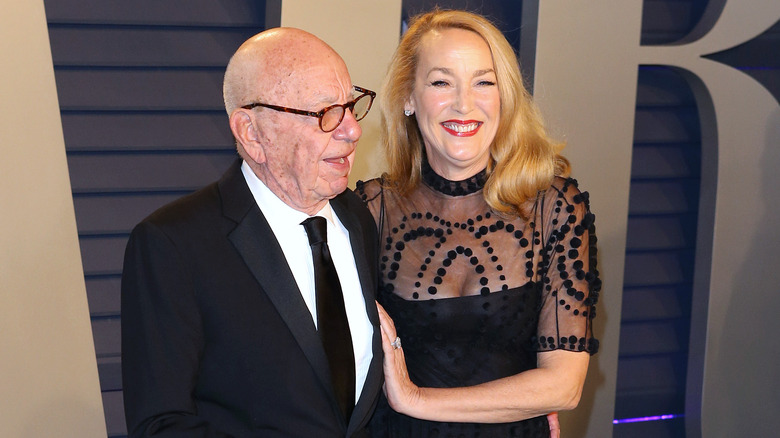 Rupert Murdoch and Jerry Hall