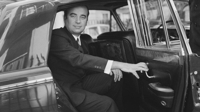 Rupert Murdoch inside a car in 1969