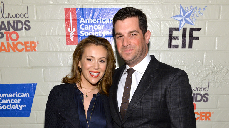 Alyssa Milano and her husband David Bugliari at Hollywood Stands up to Cancer event