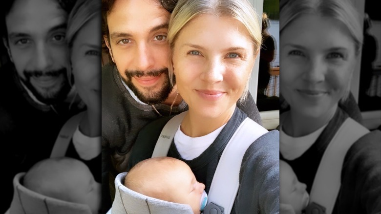 Nick Cordero and Amanda KIoots with son