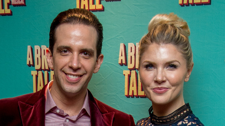 Nick Cordero and Amanda Kloots on an "A Bronx Tale" red carpet