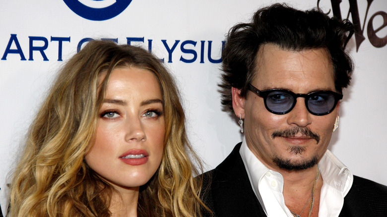 Amber Heard and Johnny Depp posing together