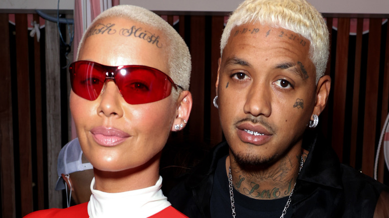 Amber Rose and Alexander Edwards at event