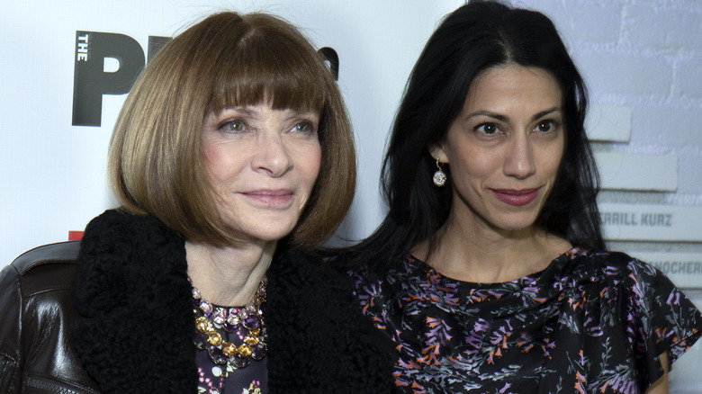 Anna Wintour and Huma Abedin pose