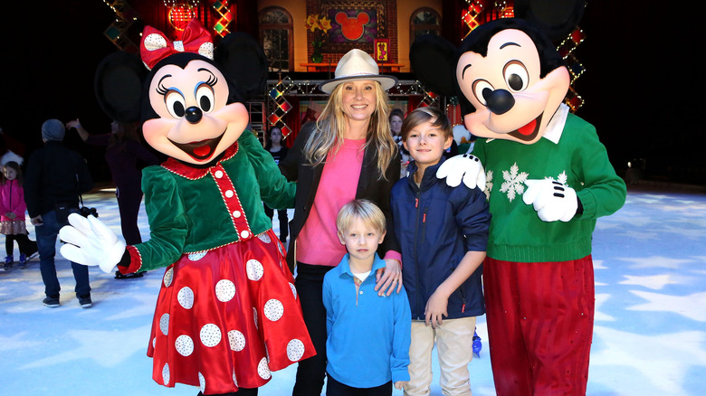 Anne Heche poses with her sons 