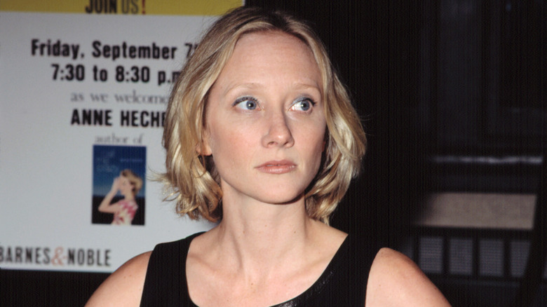 Anne Heche looking to the side