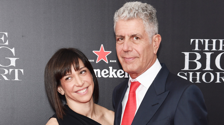 Ottavia Busia, Anthony Bourdain smiling