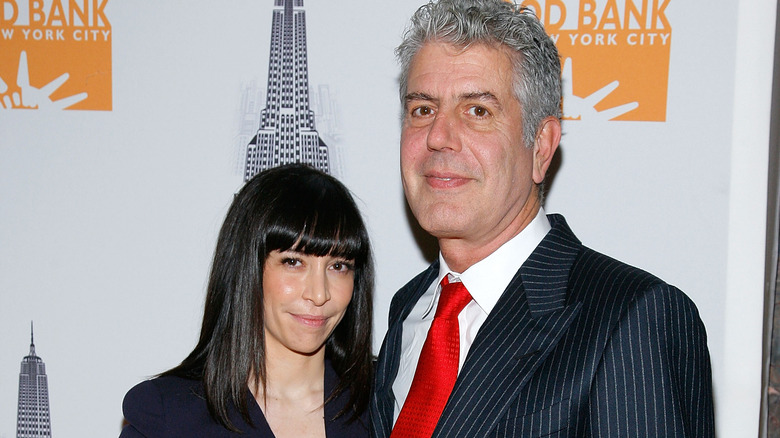 Ottavia Busia, Anthony Bourdain smiling