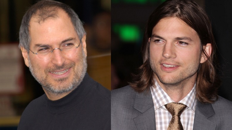 Steve Jobs and Ashton Kutcher