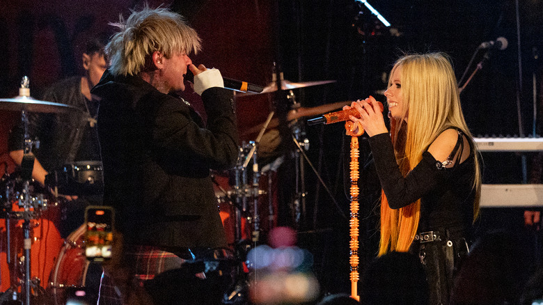 Mod Sun and Avril Lavigne performing