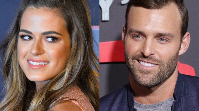 JoJo Fletcher smiling (left), Robby Hayes smiling (right)