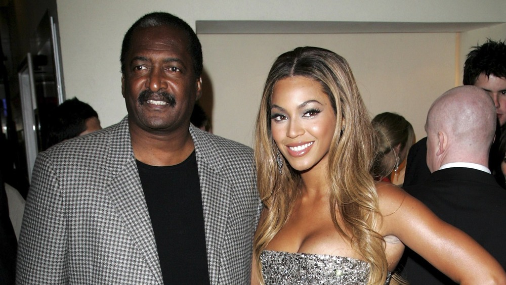 Beyoncé poses with her father, Mathew Knowles.