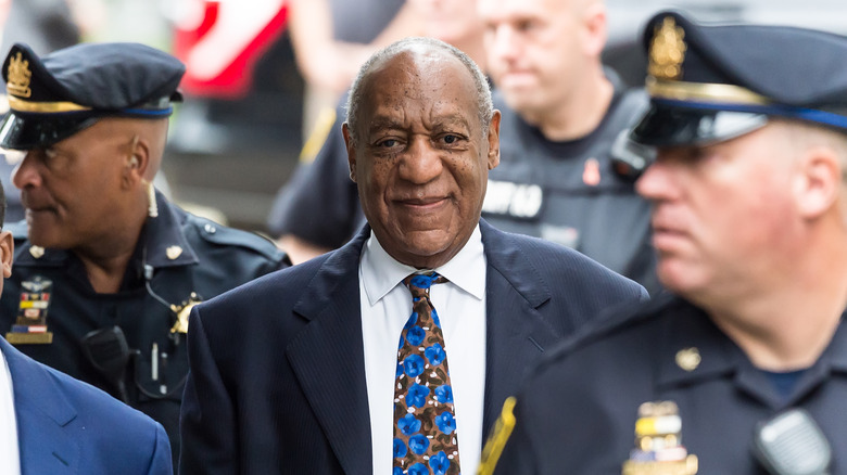 Bill Cosby arrives surrounded by police for sentencing