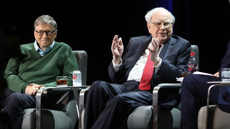 Bill Gates and Warren Buffett at an event in New York