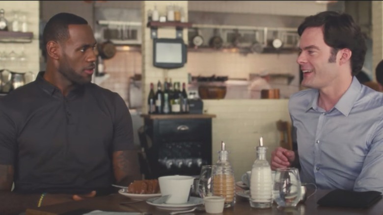 Bill Hader and LeBron James in" Trainwreck"