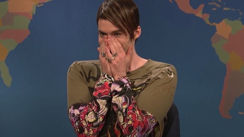 SNL video screenshot of Bill Hader as Stefon 2019