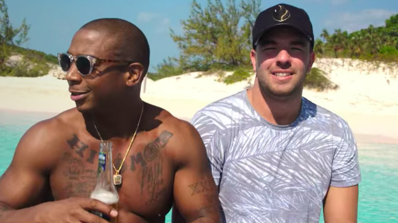 Ja Rule and Billy McFarland on the beach