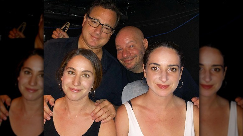 Bob Saget with his daughters and Jeff Ross