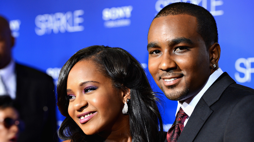 bobbi kristina brown and nick gordon on the red carpet