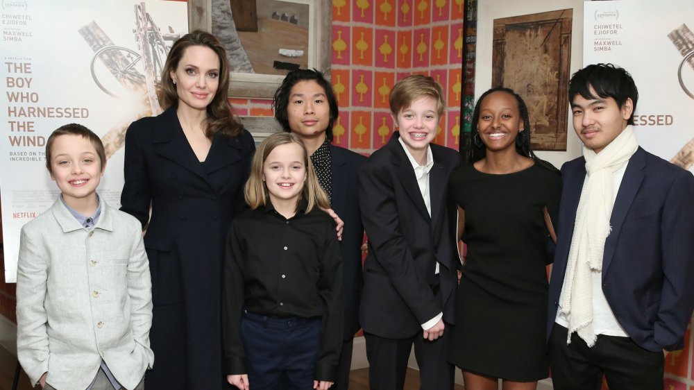 Angelina Jolie and all of her children