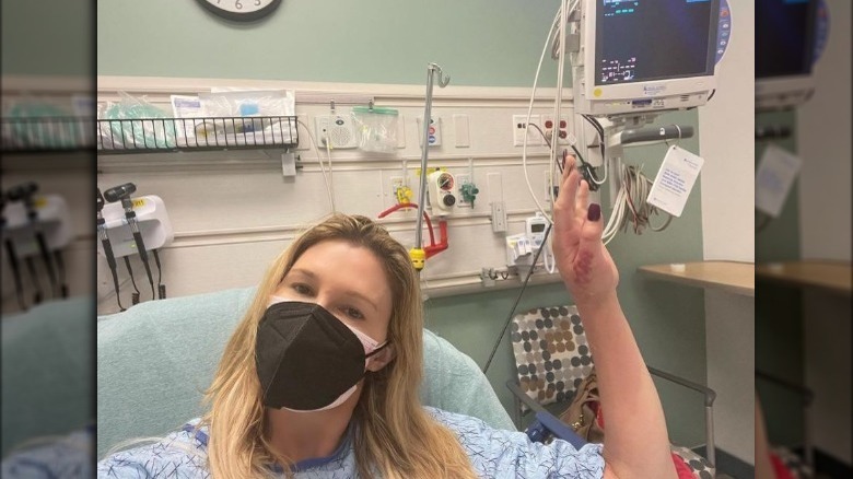 Brandi Glanville in hospital