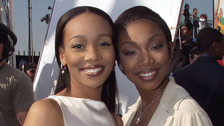 Monica with Brandy in 1999