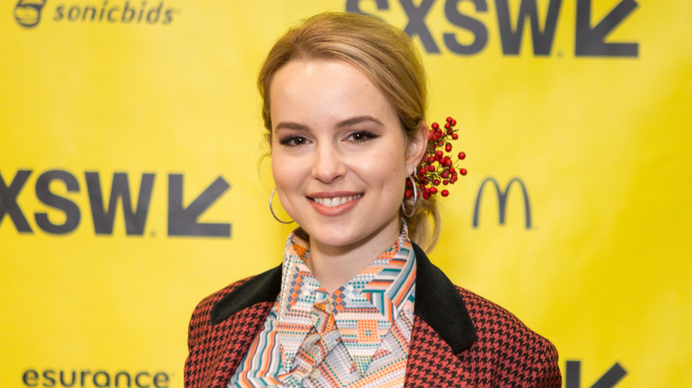 Bridgit Mendler smiles at a 2017 event