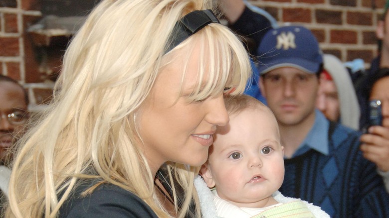 Britney Spears holding Sean Preston Federline