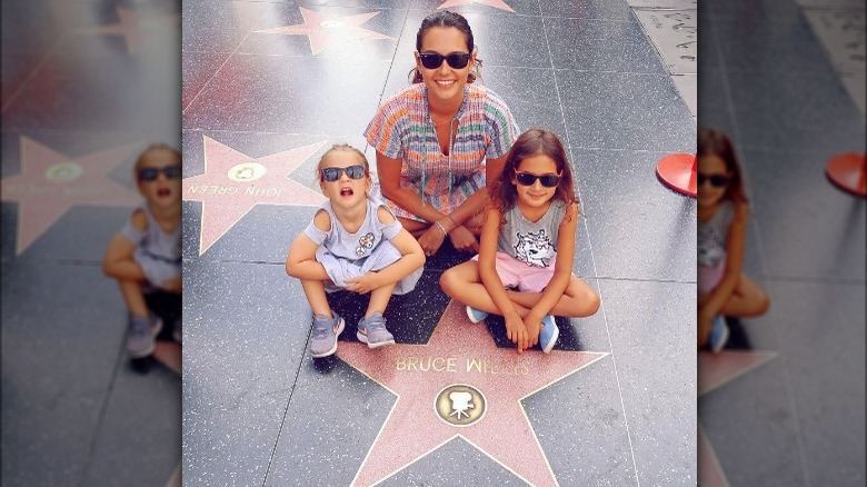 Emma Heming with her daughters