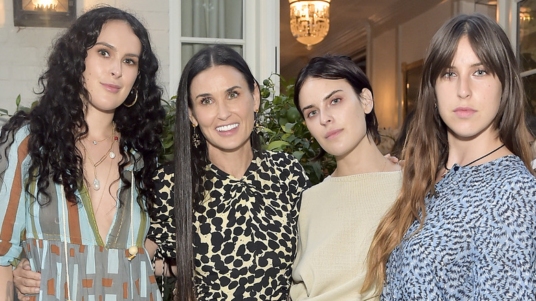 Demi Moore with her daughters