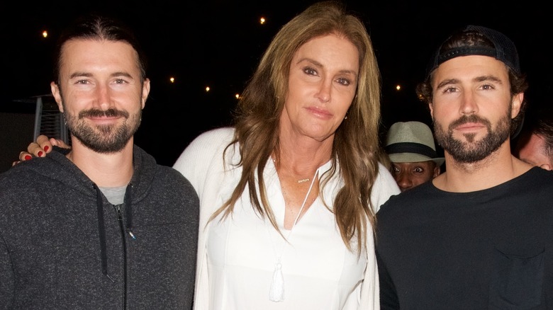 Caitlyn Jenner posing with sons Brody and Brandon