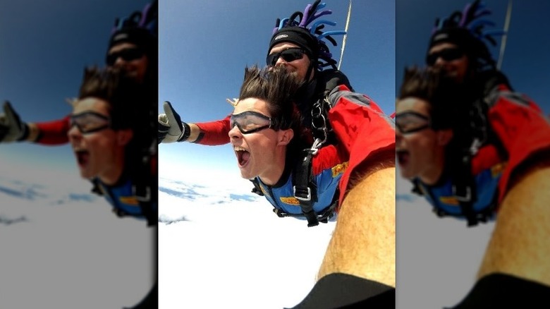 Dylan Douglas skydiving