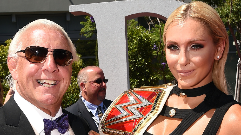 Ric Flair and Charlotte Flair attend an event together