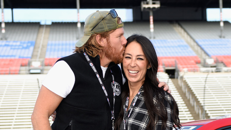 Chip and Joanna Gaines at a NASCAR event