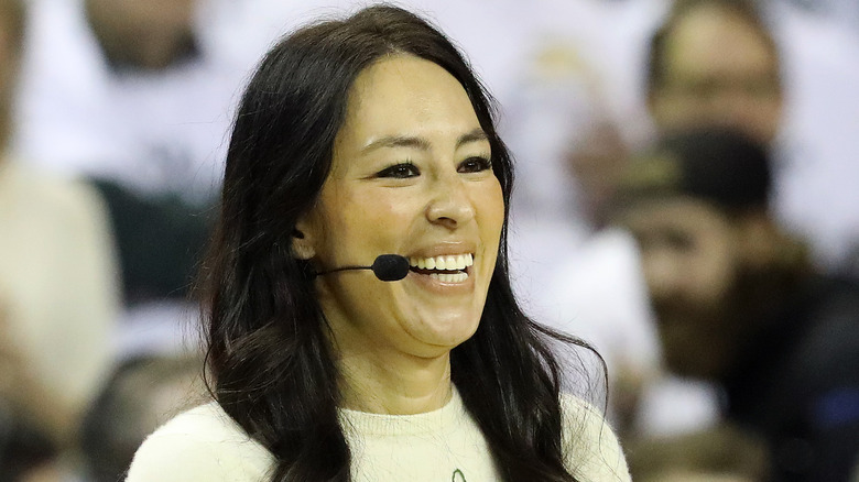 Joanna Gaines with microphone