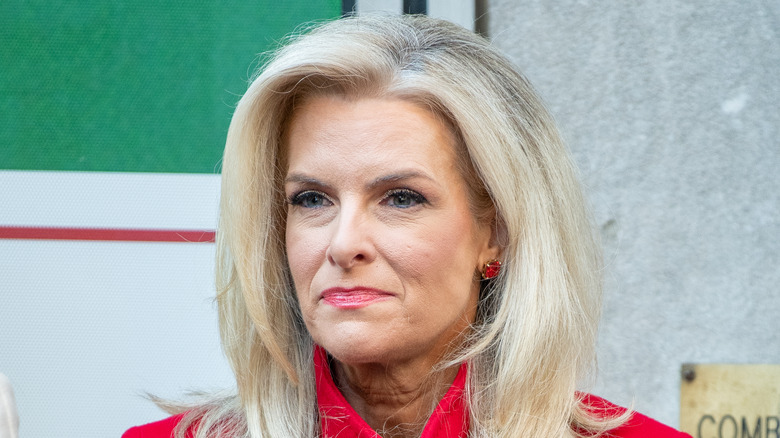 Janice Dean purses her lips at an event