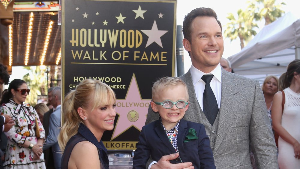 Anna Faris, Chris Pratt, and their son Jack