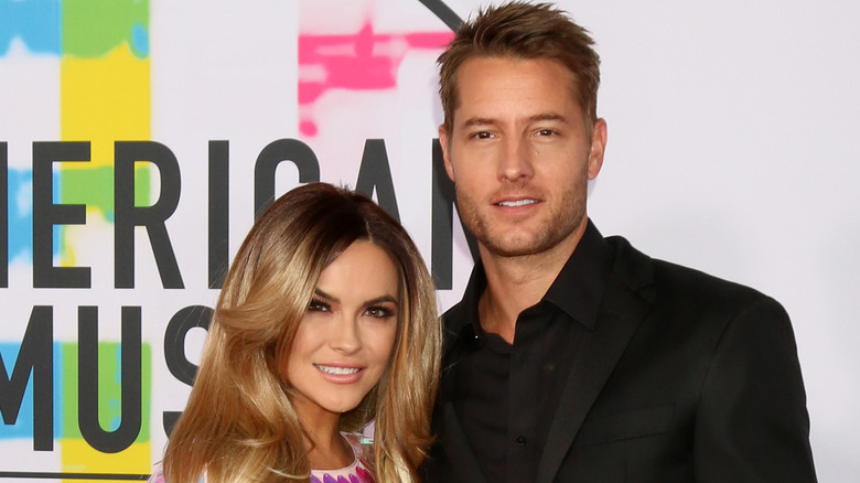 Chrishell Stause and Justin Hartley posing