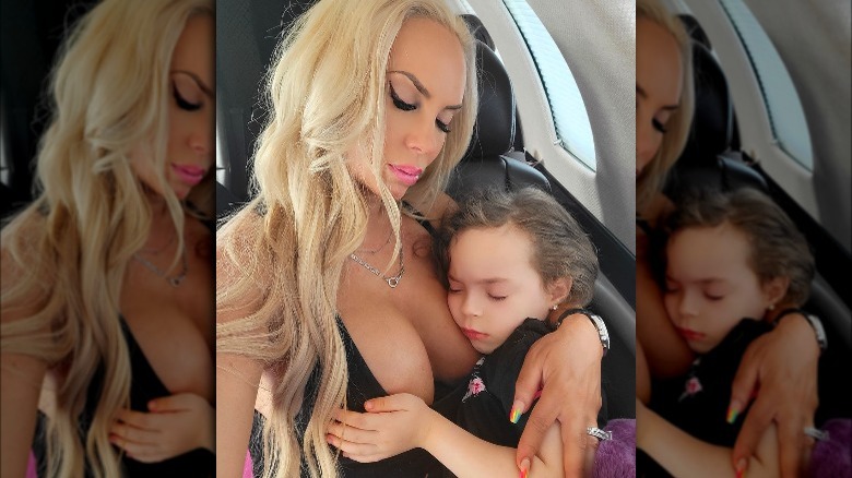 Coco Austin and Chanel cuddling