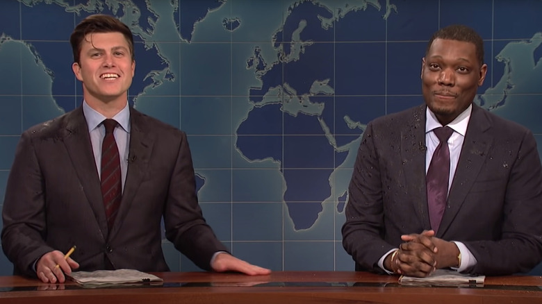 Colin Jost and Michael Che at the Weekend Update desk