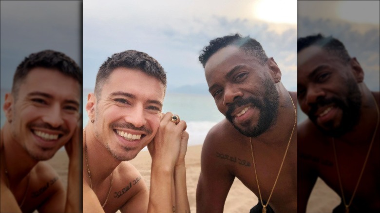 Raul Akantov and Colman Domingo smile in a selfie