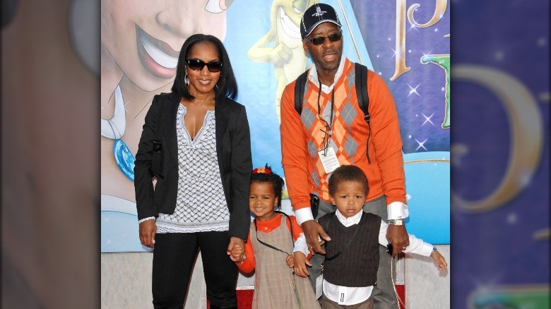 Angela Bassett, Courtney B. Vance, and their kids at the 'Princess in the Frog' premiere