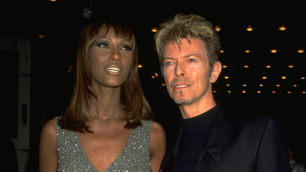 David Bowie and Iman on the red carpet