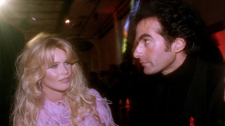 David Copperfield and Claudia Schiffer looking serious