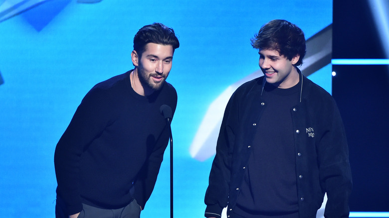 David Dobrik and Jeff Wittek on stage 