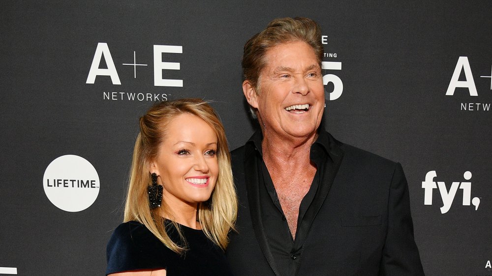 David Hasselhoff and Hayley Roberts