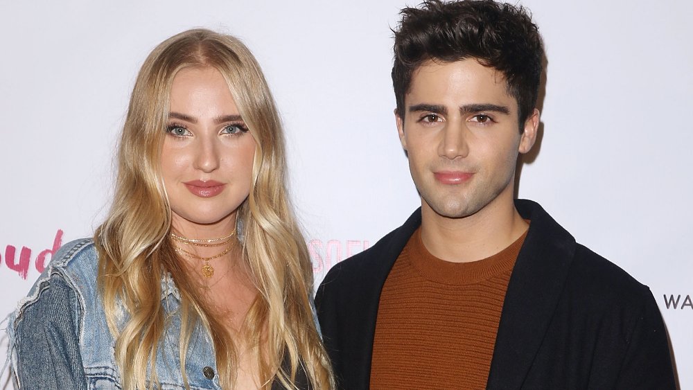 Veronica Dunne and Max Ehrich at Sofia Reyes' album release party for Louder!